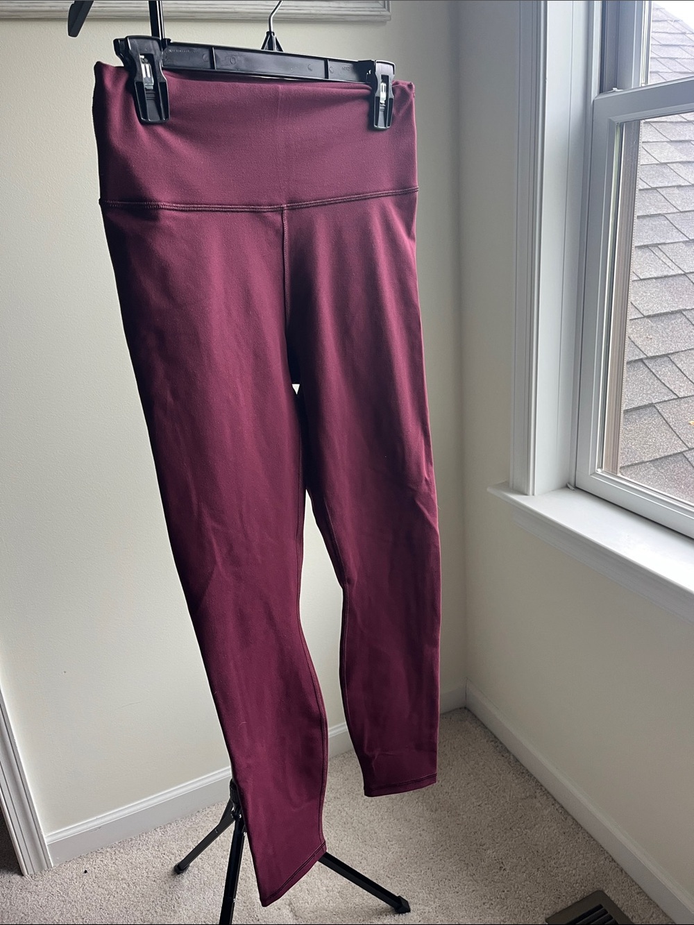 Fabletics Burgundy High-Rise Leggings